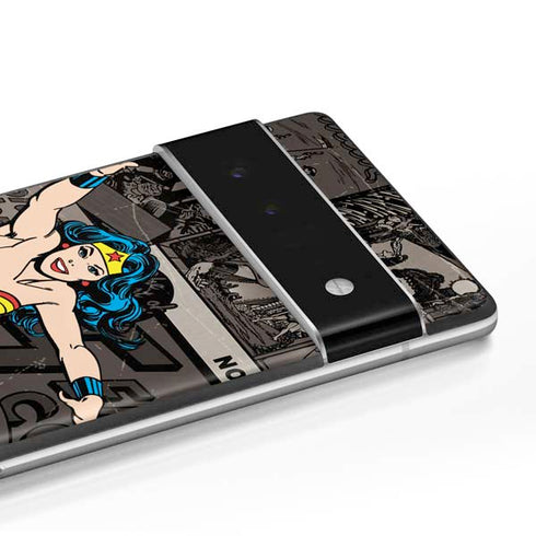 DC Comics Wonder Woman Vintage pose pattern Google Pixel 6 Pro Skin